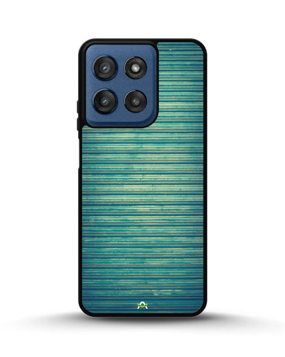 Vintage Teal Stripes Phone Case - Weathered Metal Print for iPhone, Samsung, Pixel, OnePlus & Vivo