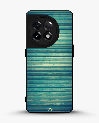 Vintage Teal Stripes Phone Case - Weathered Metal Print for iPhone, Samsung, Pixel, OnePlus & Vivo