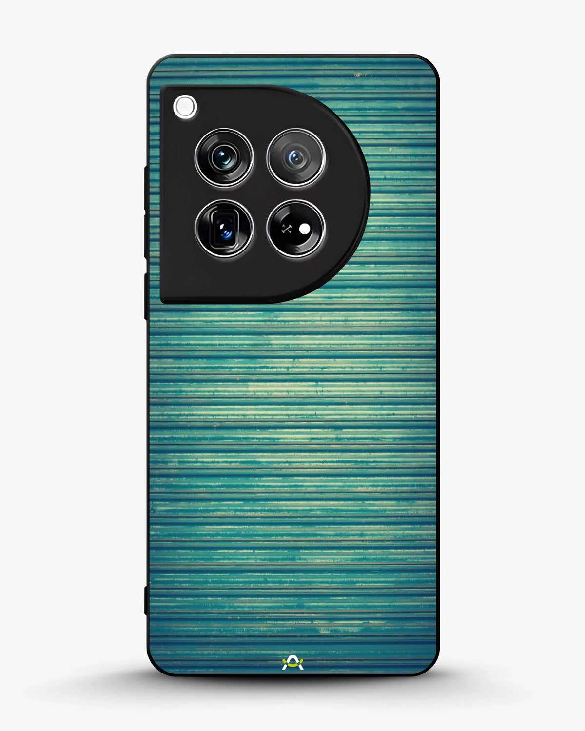 Vintage Teal Stripes Phone Case - Weathered Metal Print for iPhone, Samsung, Pixel, OnePlus & Vivo