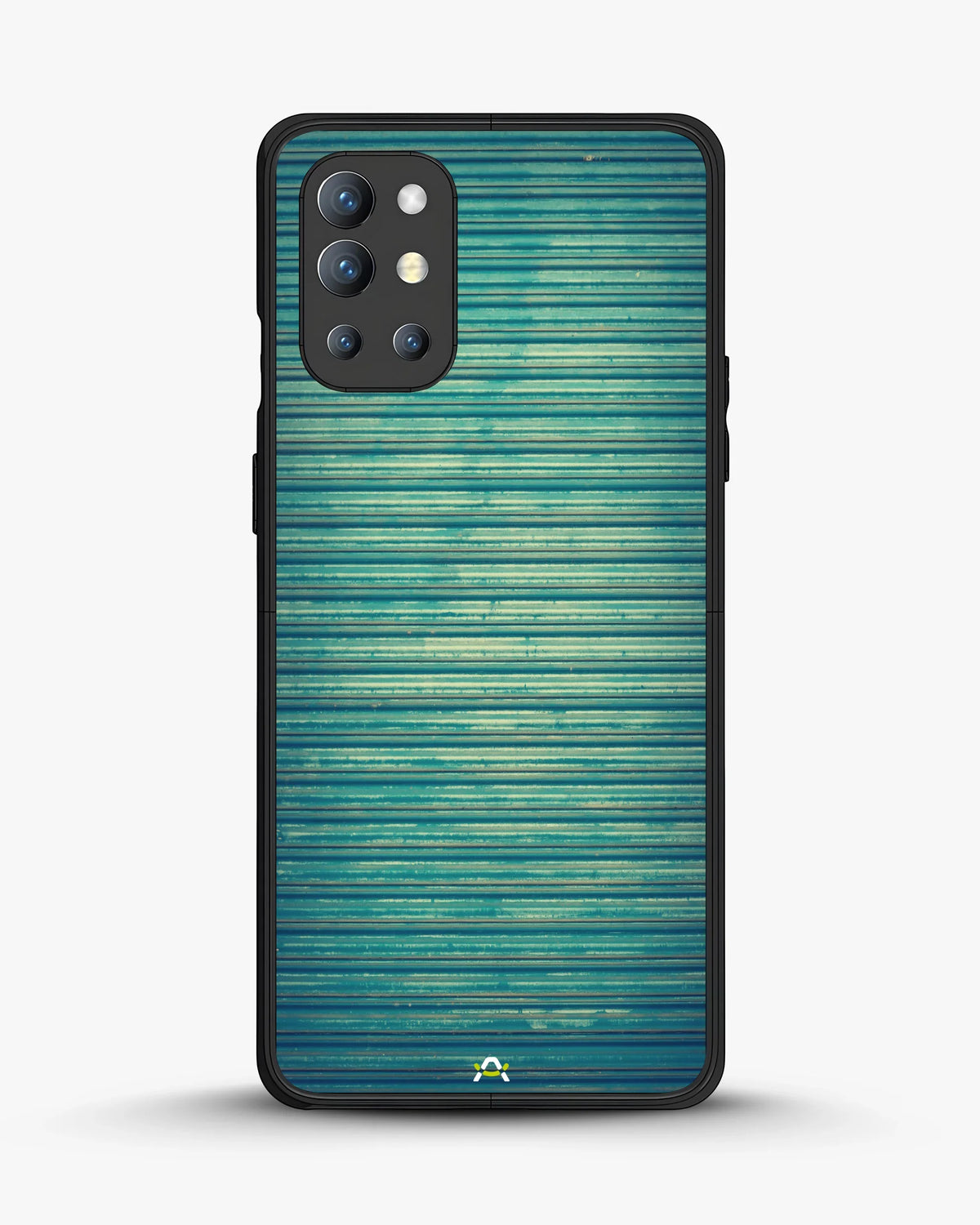 Vintage Teal Stripes Phone Case - Weathered Metal Print for iPhone, Samsung, Pixel, OnePlus & Vivo