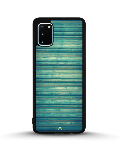 Vintage Teal Stripes Phone Case - Weathered Metal Print for iPhone, Samsung, Pixel, OnePlus & Vivo