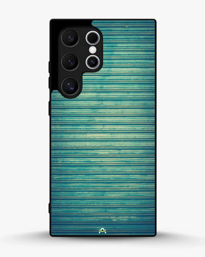 Vintage Teal Stripes Phone Case - Weathered Metal Print for iPhone, Samsung, Pixel, OnePlus & Vivo