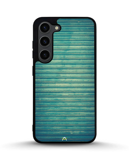 Vintage Teal Stripes Phone Case - Weathered Metal Print for iPhone, Samsung, Pixel, OnePlus & Vivo