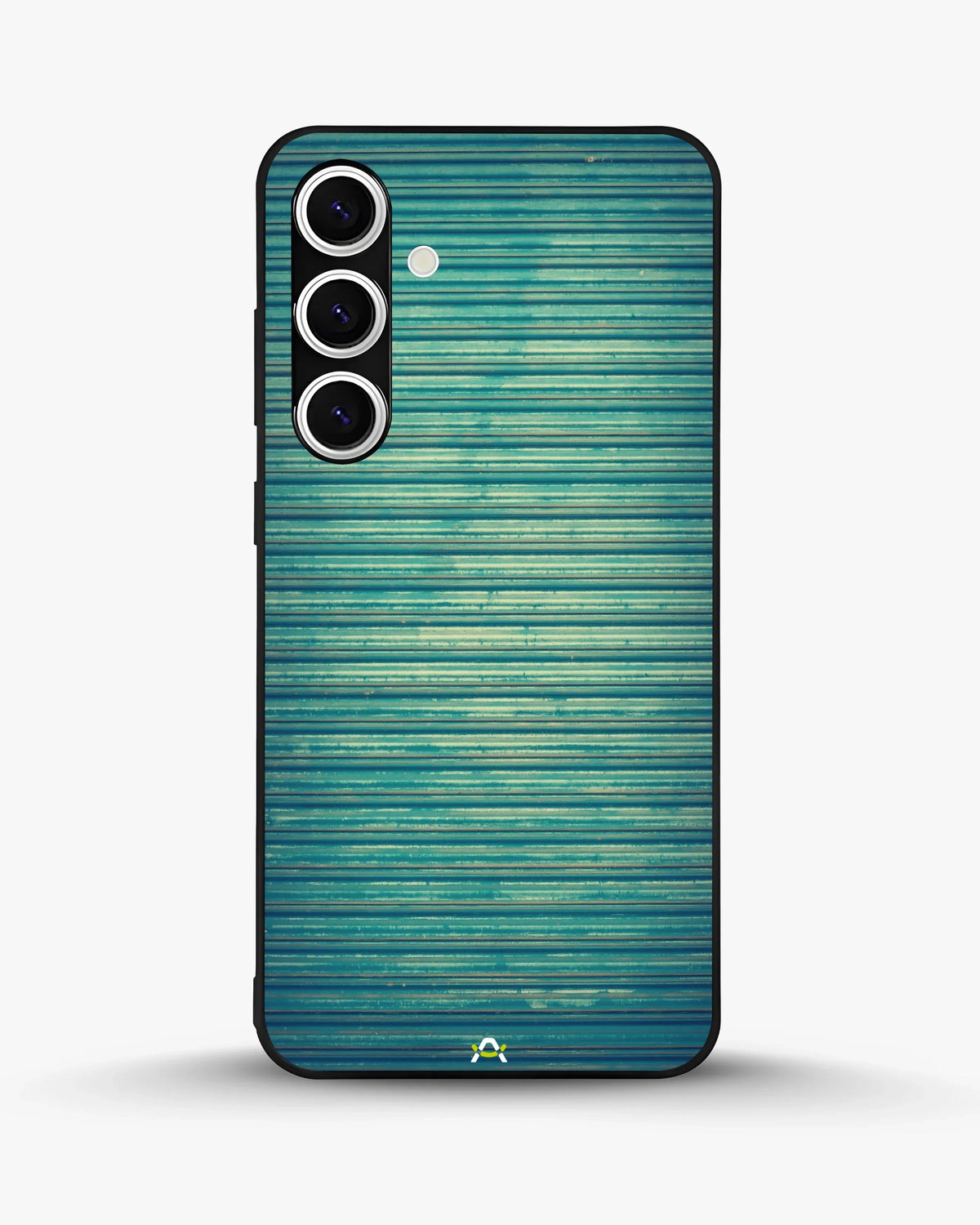 Vintage Teal Stripes Phone Case - Weathered Metal Print for iPhone, Samsung, Pixel, OnePlus & Vivo
