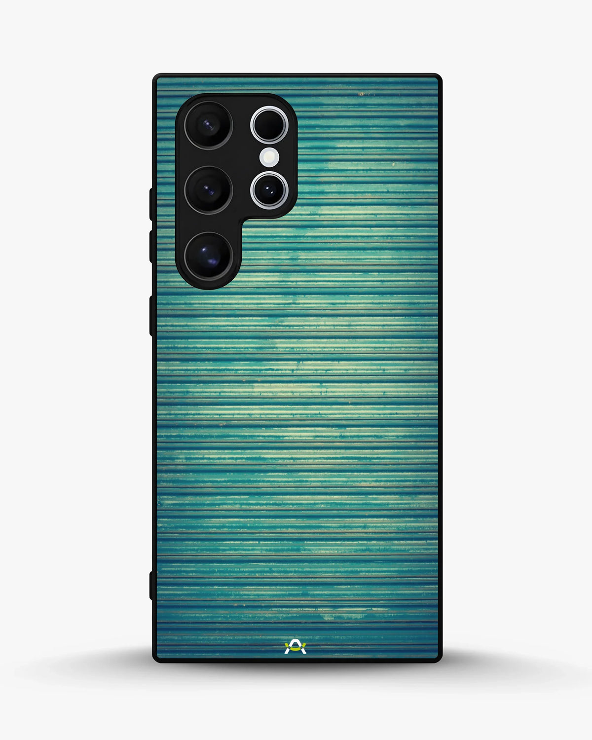 Vintage Teal Stripes Phone Case - Weathered Metal Print for iPhone, Samsung, Pixel, OnePlus & Vivo