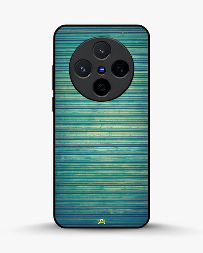 Vintage Teal Stripes Phone Case - Weathered Metal Print for iPhone, Samsung, Pixel, OnePlus & Vivo