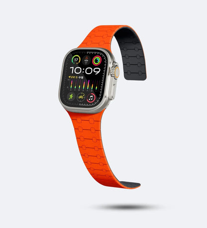Magnetic Link Silicone Band for Apple Watch – Orange
