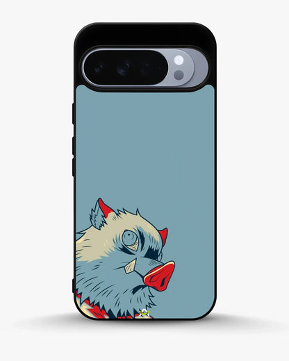 Wolf Graphic Phone Case - Bold Blue & Red Print for iPhone, Samsung, Pixel, OnePlus & Vivo