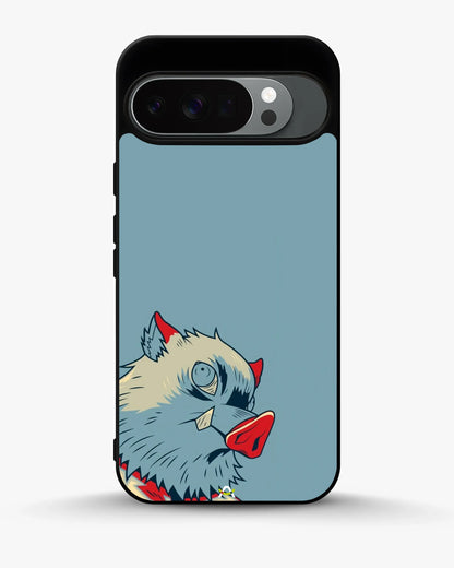 Wolf Graphic Phone Case - Bold Blue & Red Print for iPhone, Samsung, Pixel, OnePlus & Vivo