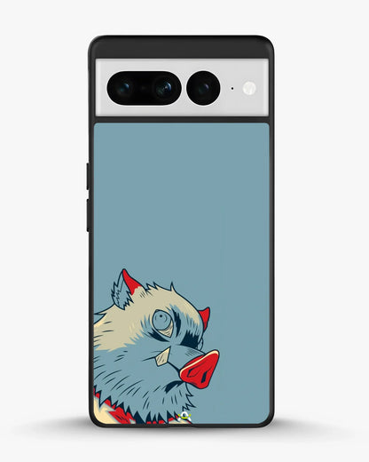 Wolf Graphic Phone Case - Bold Blue & Red Print for iPhone, Samsung, Pixel, OnePlus & Vivo
