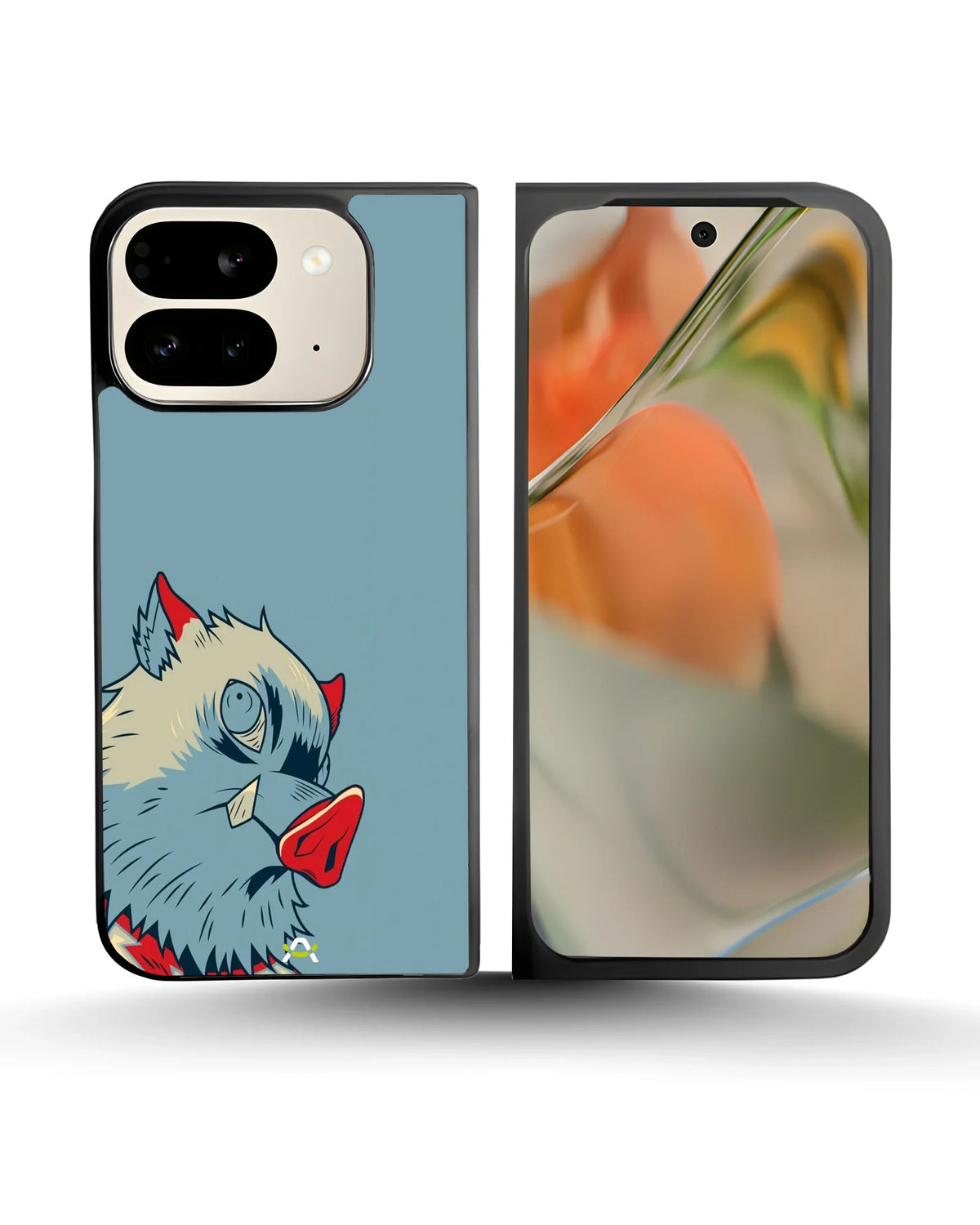 Wolf Graphic Phone Case - Bold Blue & Red Print for iPhone, Samsung, Pixel, OnePlus & Vivo