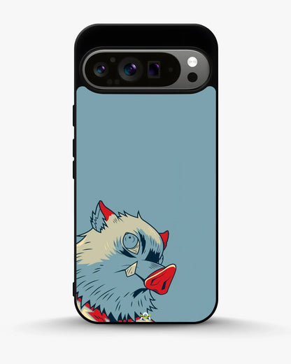 Wolf Graphic Phone Case - Bold Blue & Red Print for iPhone, Samsung, Pixel, OnePlus & Vivo