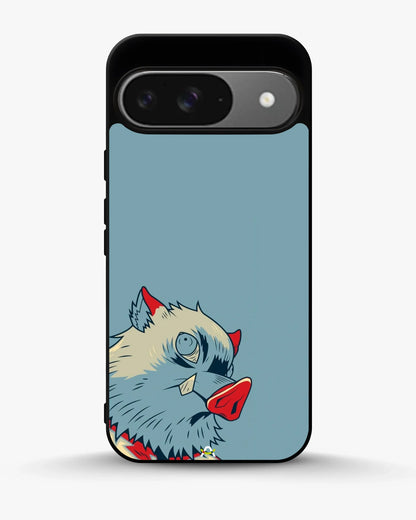 Wolf Graphic Phone Case - Bold Blue & Red Print for iPhone, Samsung, Pixel, OnePlus & Vivo