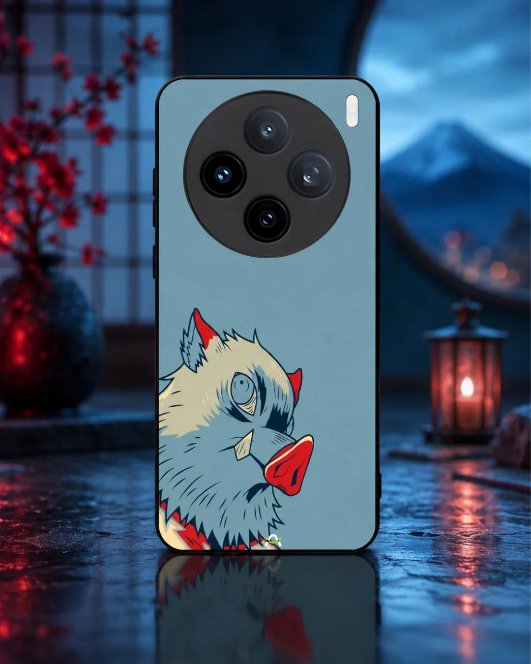 Wolf Graphic Phone Case - Bold Blue & Red Print for iPhone, Samsung, Pixel, OnePlus & Vivo
