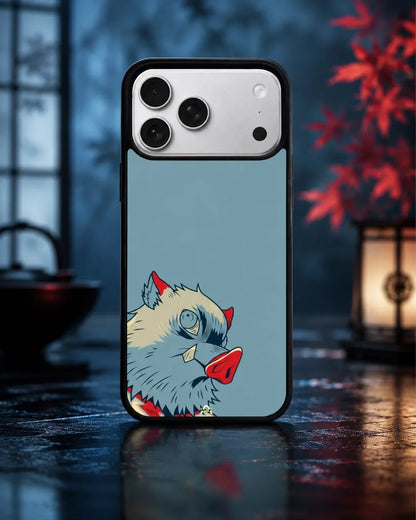 Wolf Graphic Phone Case - Bold Blue & Red Print for iPhone, Samsung, Pixel, OnePlus & Vivo
