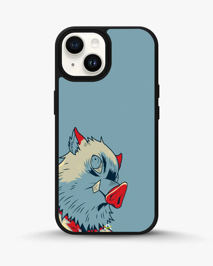 Wolf Graphic Phone Case - Bold Blue & Red Print for iPhone, Samsung, Pixel, OnePlus & Vivo