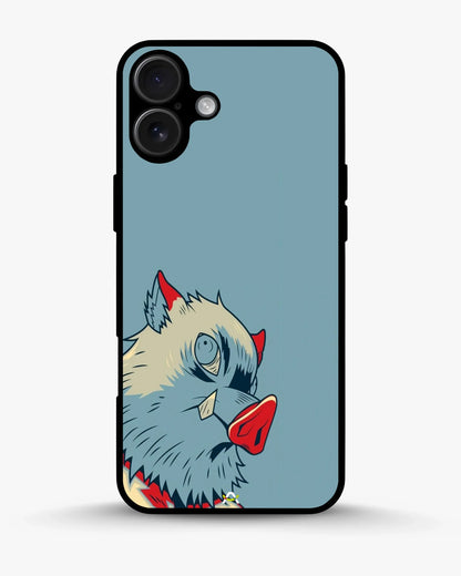 Wolf Graphic Phone Case - Bold Blue & Red Print for iPhone, Samsung, Pixel, OnePlus & Vivo