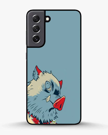 Wolf Graphic Phone Case - Bold Blue & Red Print for iPhone, Samsung, Pixel, OnePlus & Vivo
