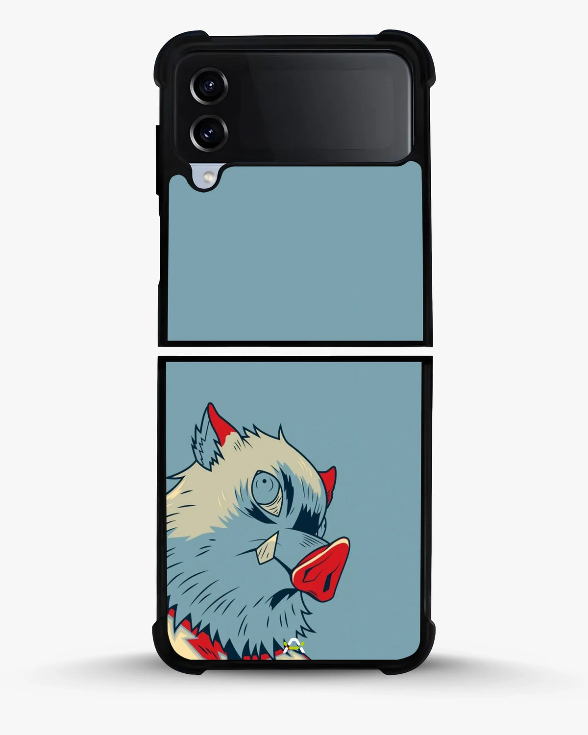 Wolf Graphic Phone Case - Bold Blue & Red Print for iPhone, Samsung, Pixel, OnePlus & Vivo