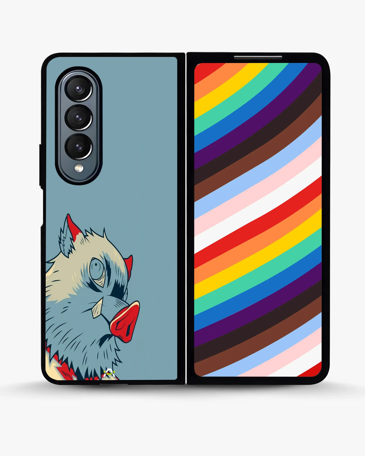 Wolf Graphic Phone Case - Bold Blue & Red Print for iPhone, Samsung, Pixel, OnePlus & Vivo