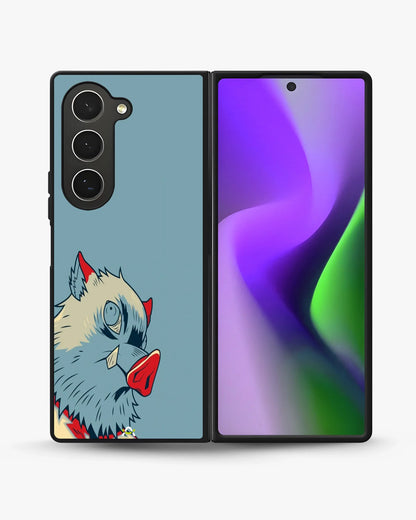 Wolf Graphic Phone Case - Bold Blue & Red Print for iPhone, Samsung, Pixel, OnePlus & Vivo