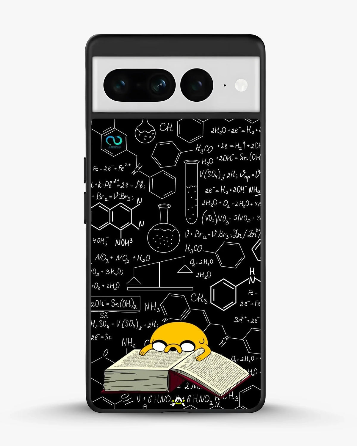 Yellow Cartoon Dog Phone Case - Quirky Black & Yellow Print for iPhone, Samsung, Pixel, OnePlus & Vivo