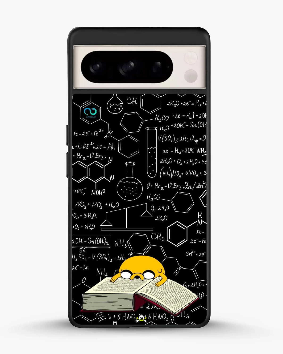 Yellow Cartoon Dog Phone Case - Quirky Black & Yellow Print for iPhone, Samsung, Pixel, OnePlus & Vivo