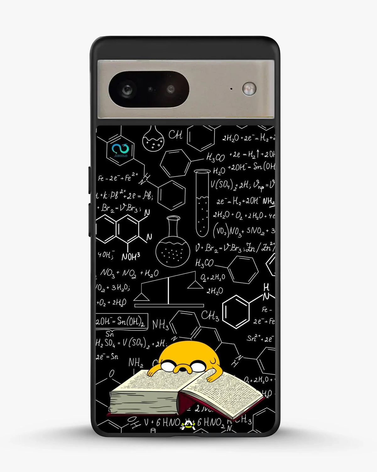 Yellow Cartoon Dog Phone Case - Quirky Black & Yellow Print for iPhone, Samsung, Pixel, OnePlus & Vivo