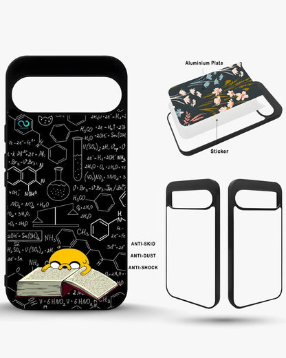 Yellow Cartoon Dog Phone Case - Quirky Black & Yellow Print for iPhone, Samsung, Pixel, OnePlus & Vivo