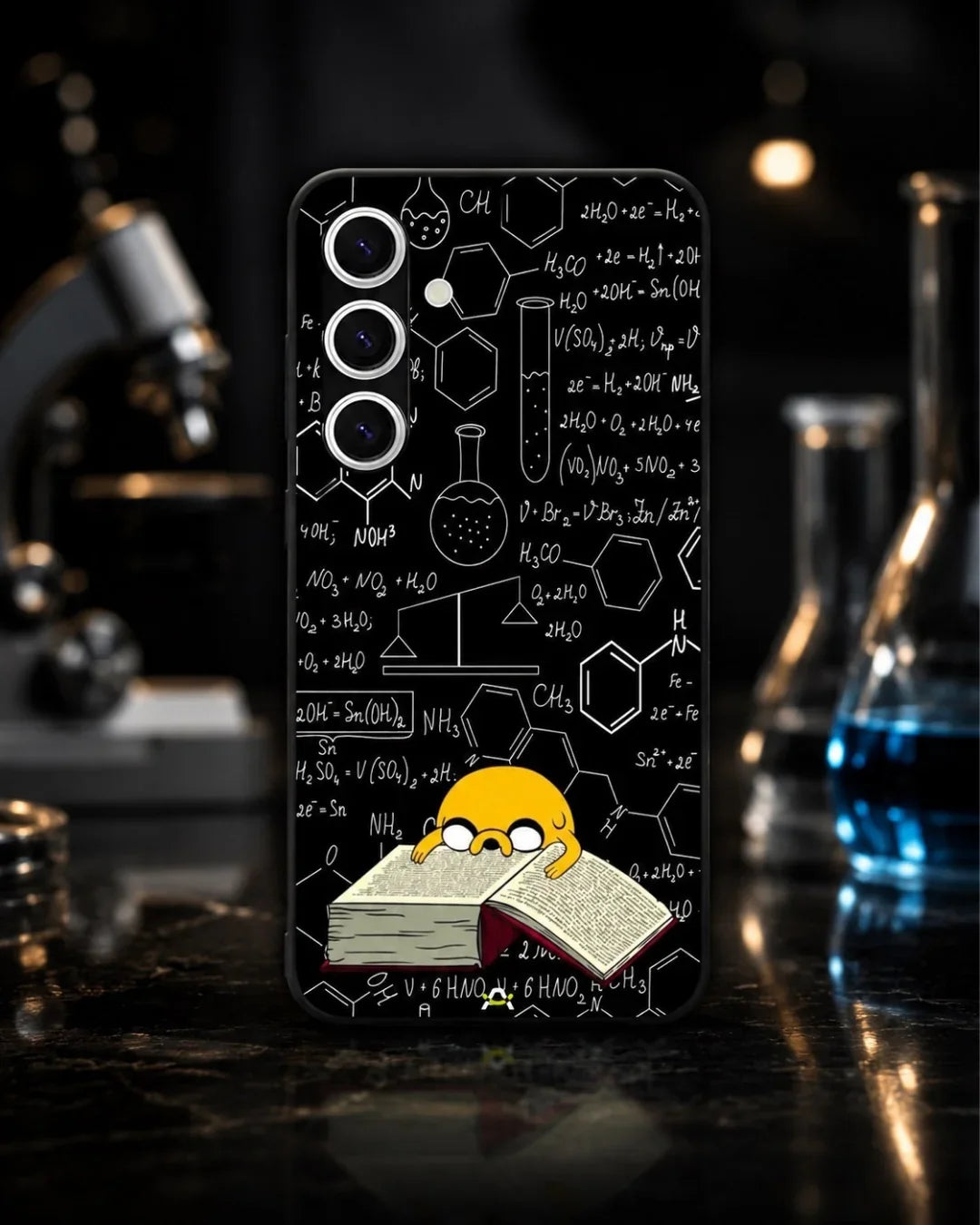 Yellow Cartoon Dog Phone Case - Quirky Black & Yellow Print for iPhone, Samsung, Pixel, OnePlus & Vivo