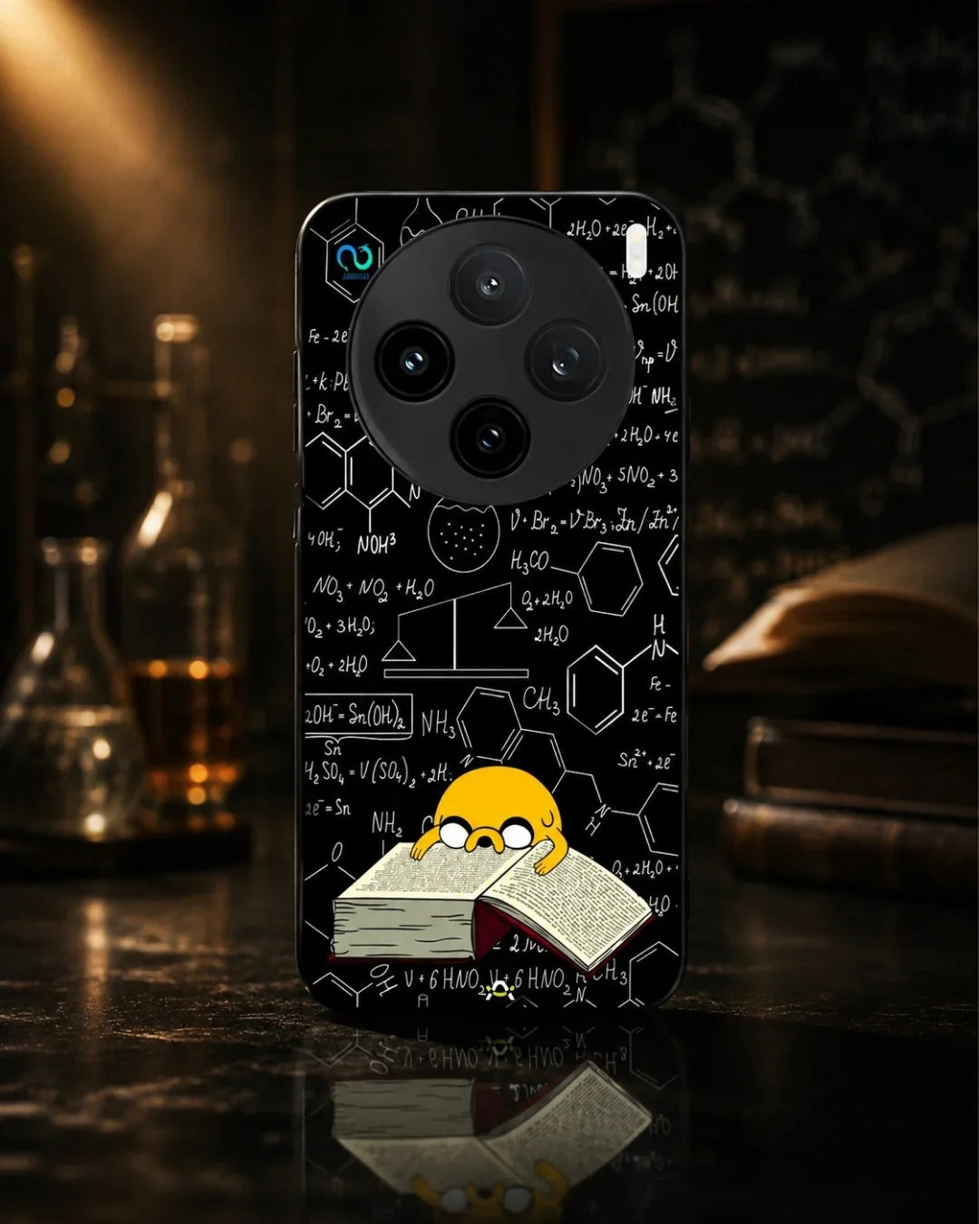 Yellow Cartoon Dog Phone Case - Quirky Black & Yellow Print for iPhone, Samsung, Pixel, OnePlus & Vivo