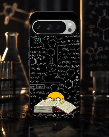 Yellow Cartoon Dog Phone Case - Quirky Black & Yellow Print for iPhone, Samsung, Pixel, OnePlus & Vivo