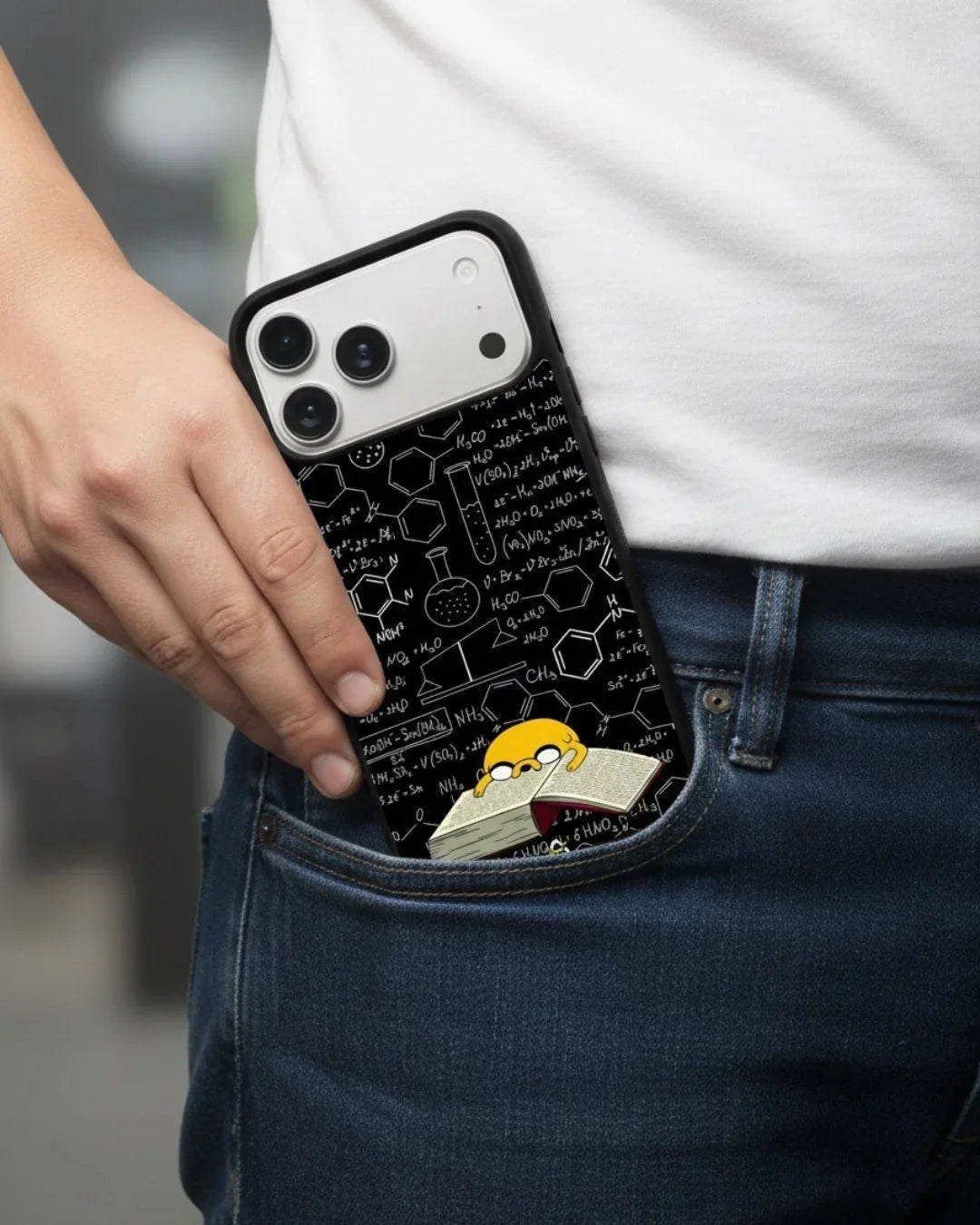 Yellow Cartoon Dog Phone Case - Quirky Black & Yellow Print for iPhone, Samsung, Pixel, OnePlus & Vivo