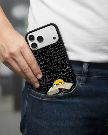 Yellow Cartoon Dog Phone Case - Quirky Black & Yellow Print for iPhone, Samsung, Pixel, OnePlus & Vivo