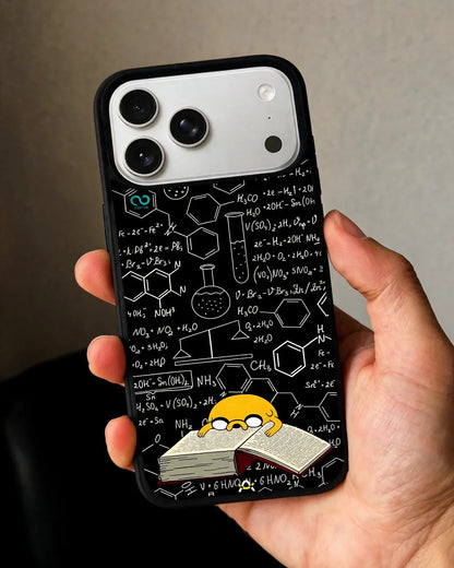 Yellow Cartoon Dog Phone Case - Quirky Black & Yellow Print for iPhone, Samsung, Pixel, OnePlus & Vivo