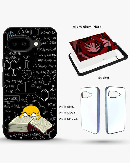 Yellow Cartoon Dog Phone Case - Quirky Black & Yellow Print for iPhone, Samsung, Pixel, OnePlus & Vivo