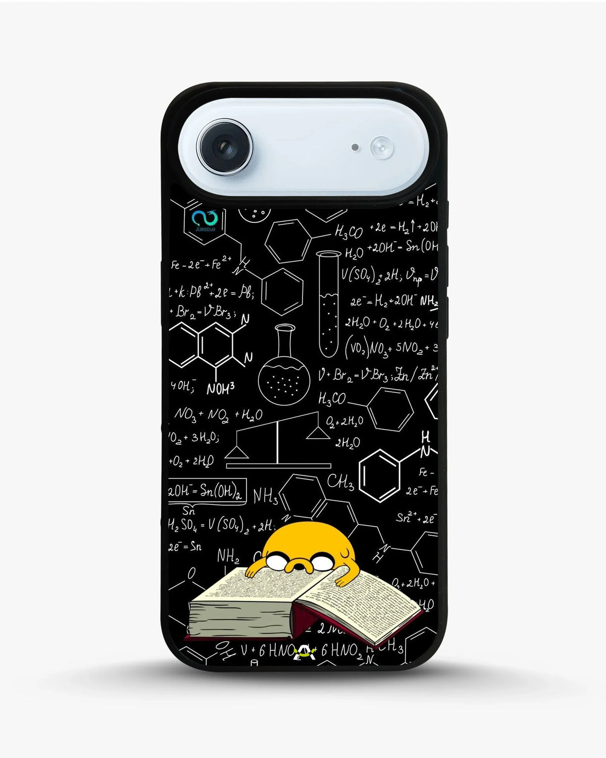 Yellow Cartoon Dog Phone Case - Quirky Black & Yellow Print for iPhone, Samsung, Pixel, OnePlus & Vivo