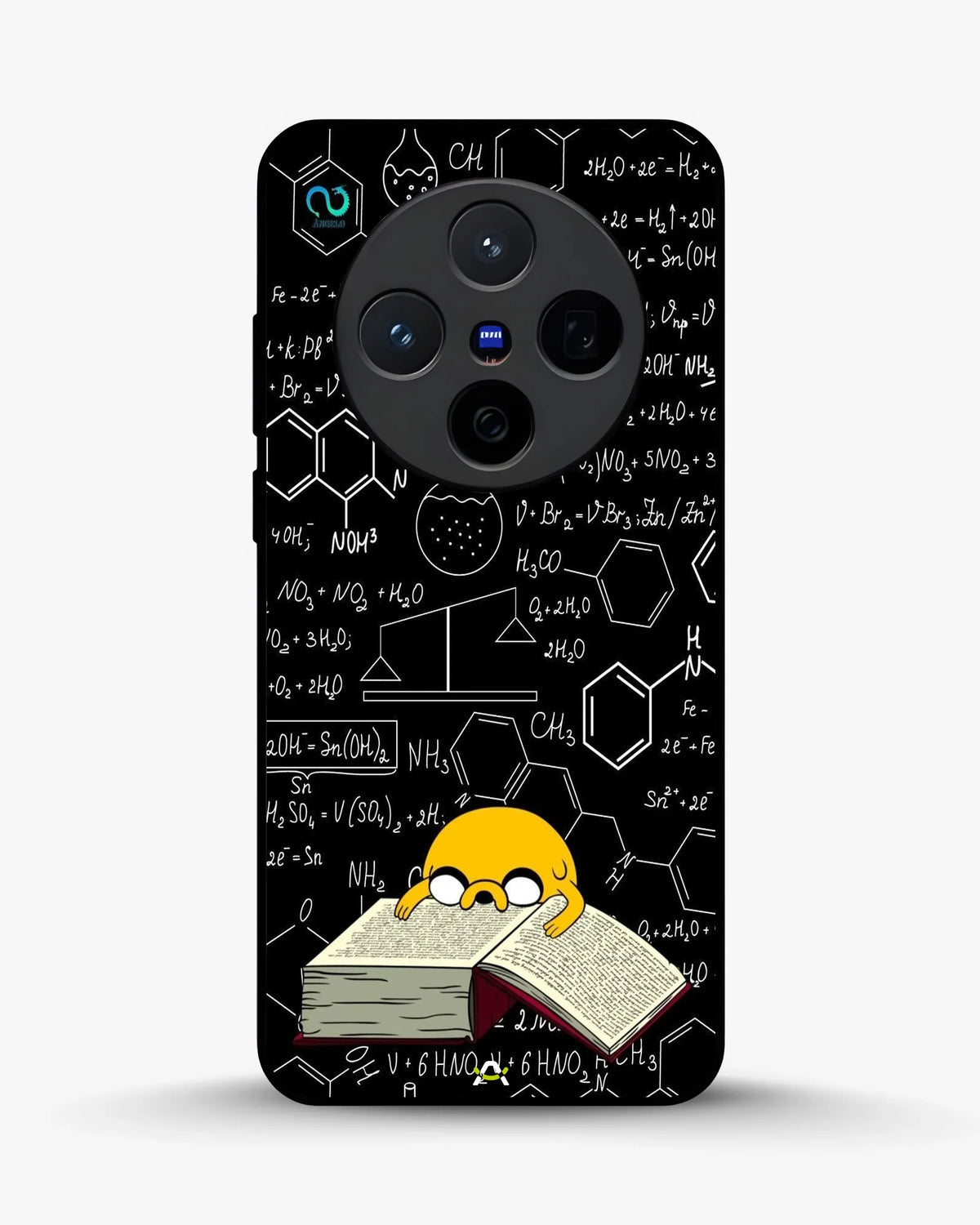 Yellow Cartoon Dog Phone Case - Quirky Black & Yellow Print for iPhone, Samsung, Pixel, OnePlus & Vivo