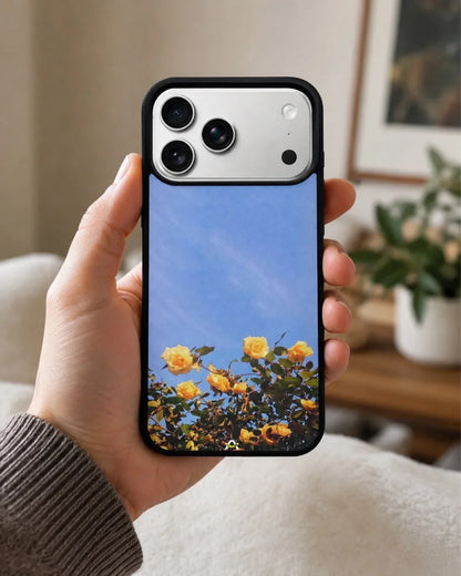 Yellow Roses Sky Phone Case - Cheerful Yellow & Blue Print for iPhone, Samsung, Pixel, OnePlus & Vivo