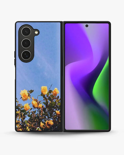 Yellow Roses Sky Phone Case - Cheerful Yellow & Blue Print for iPhone, Samsung, Pixel, OnePlus & Vivo